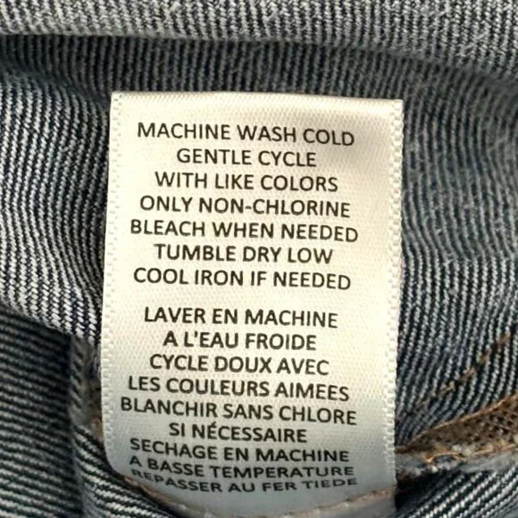 Tinseltown Blue Stonewash Denim White Butterfly Romper Jumper Overall Dress SZ M - Picture 10 of 10